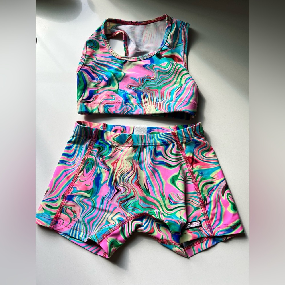 Crazy Pants cheer or gymnastics set YS